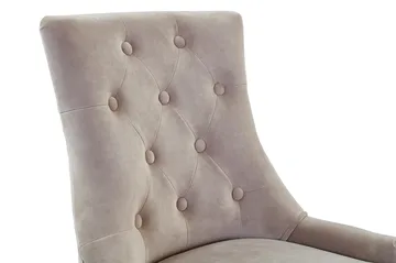 Viktoria spisebordsstol i velour - Sand/Beige - Møbler - Stole & lænestole - Spisebordsstole & køkkenstole