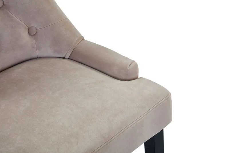 Viktoria spisebordsstol i velour - Sand/Beige - Møbler - Stole & lænestole - Spisebordsstole & køkkenstole