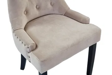 Viktoria spisebordsstol i velour - Sand/Beige - Møbler - Stole & lænestole - Spisebordsstole & køkkenstole