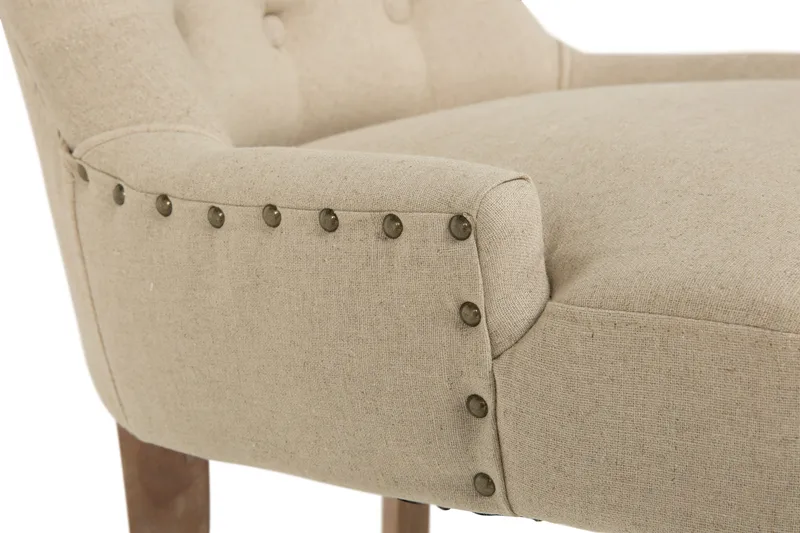 Viktoria Spisebordsstol med Nitter - Beige/Vintage - Møbler - Stole & lænestole - Spisebordsstole & køkkenstole