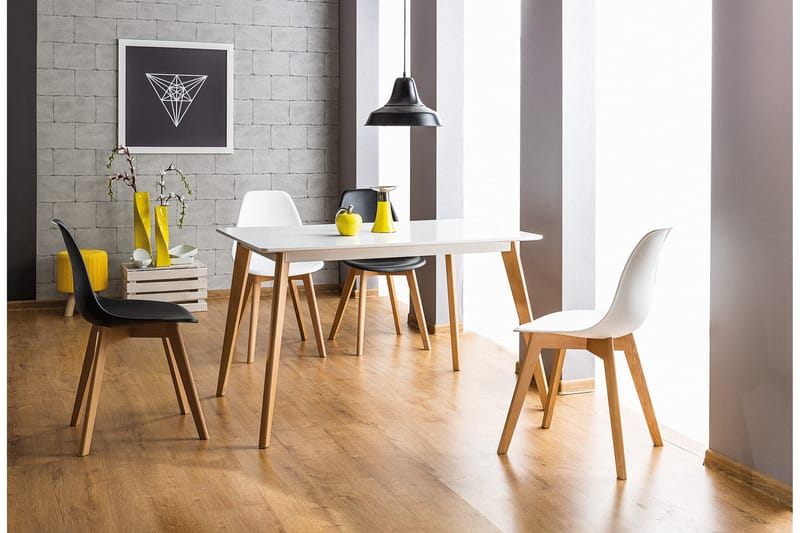 Wenmoth Spisebordsstol 4 stk - Sort - Spisebordsstole & køkkenstole