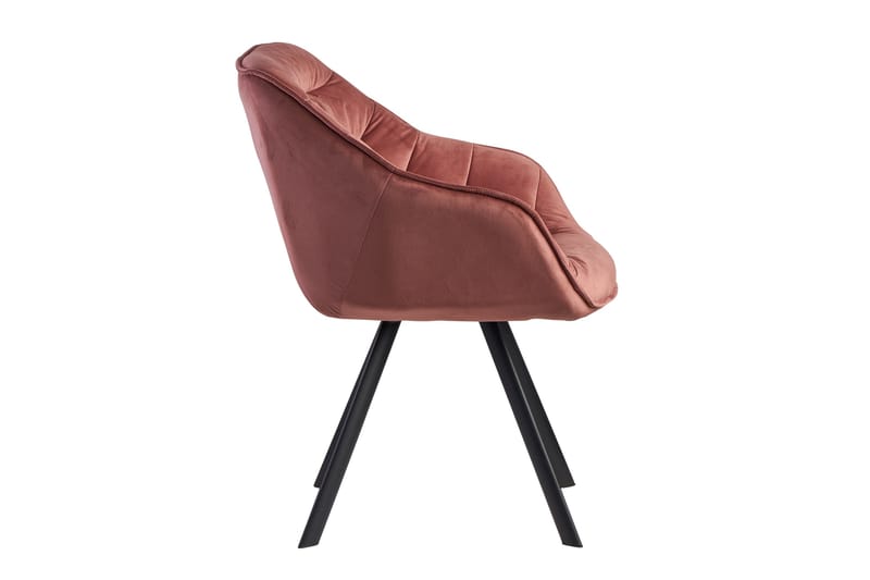 Willowdale Armstol med X-formede ben - Mørk lyserød / sort - Spisebordsstole & køkkenstole - Armstole