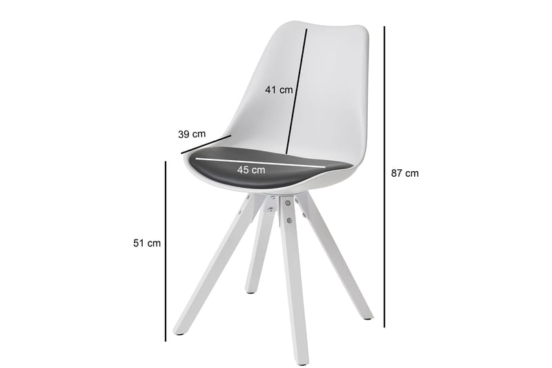 Willowdale Spisebordsstol 2 stk - Hvid/Mørkegrøn - Spisebordsstole & køkkenstole