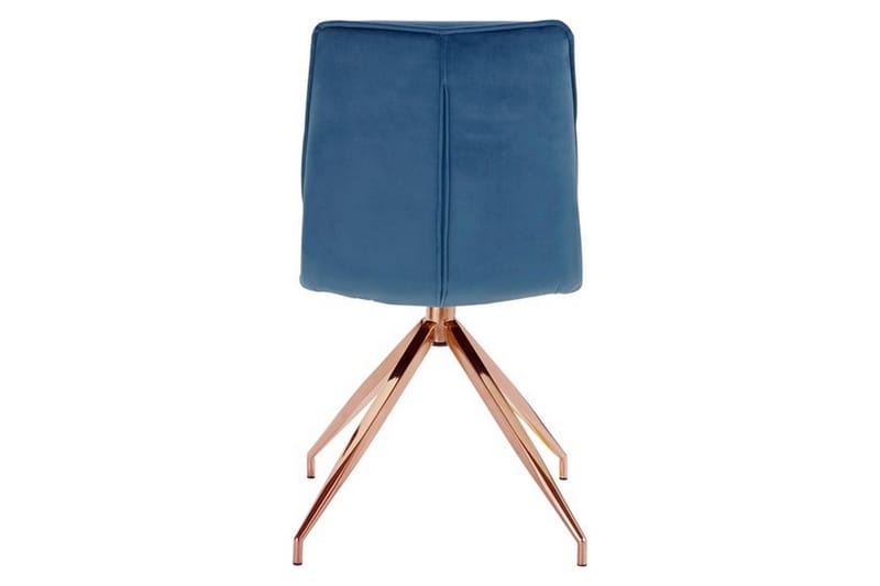 Zinon spisebordsstol velour 2 stk. - Blå - Møbler - Stole & lænestole - Spisebordsstole & køkkenstole