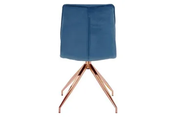 Zinon spisebordsstol velour 2 stk. - Blå - Møbler - Stole & lænestole - Spisebordsstole & køkkenstole