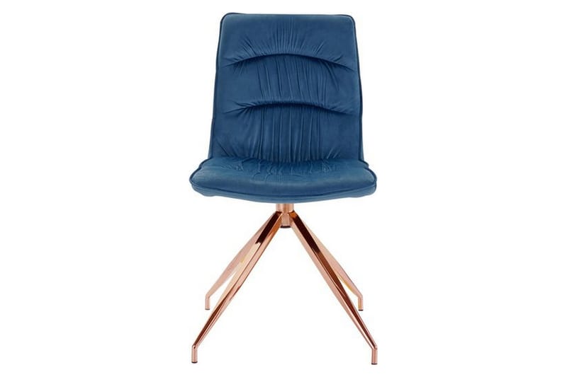 Zinon spisebordsstol velour 2 stk. - Blå - Møbler - Stole & lænestole - Spisebordsstole & køkkenstole