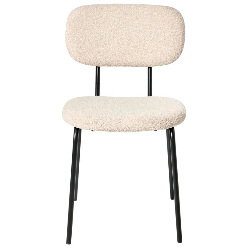 Spisestol Adair 2-pak - Beige, sort - Møbler - Stole & lænestole - Spisebordsstole & køkkenstole