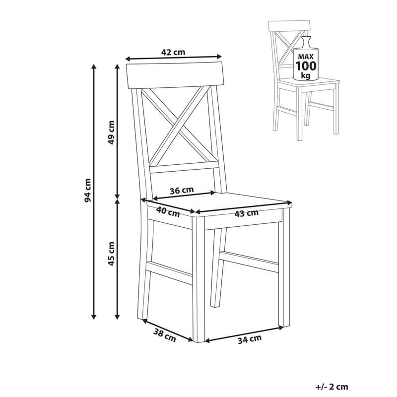 Spisestol Barlee 2-pak - Møbler - Stole & lænestole - Spisebordsstole & køkkenstole