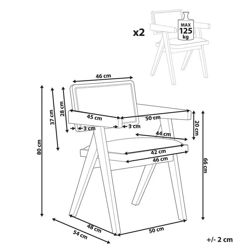 Spisestol Carmody 2-pak - Møbler - Stole & lænestole - Spisebordsstole & køkkenstole
