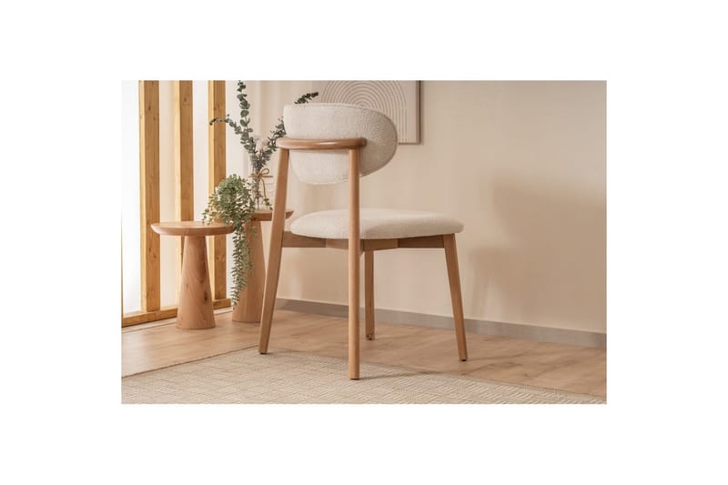 Spisestol Karela Bøg / Hvid - Hvidfarvet træ - Møbler - Stole & lænestole - Spisebordsstole & køkkenstole