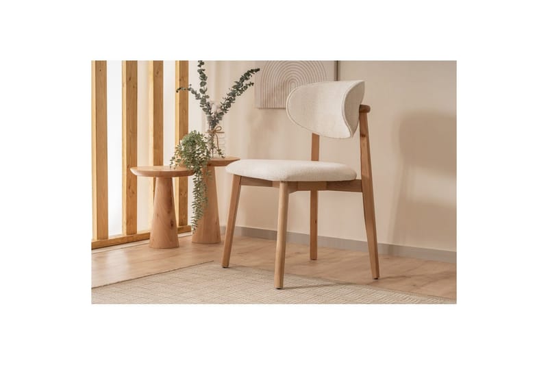 Spisestol Karela Bøg / Hvid - Hvidfarvet træ - Møbler - Stole & lænestole - Spisebordsstole & køkkenstole