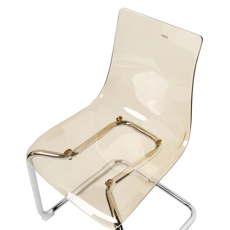 Spisestol Marshall 2-pak - Transparent, Orange, Sølv - Møbler - Stole & lænestole - Spisebordsstole & køkkenstole