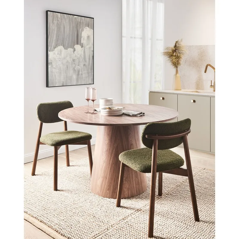 Spisestol Mills 2-pak - Brun, Grøn - Møbler - Stole & lænestole - Spisebordsstole & køkkenstole