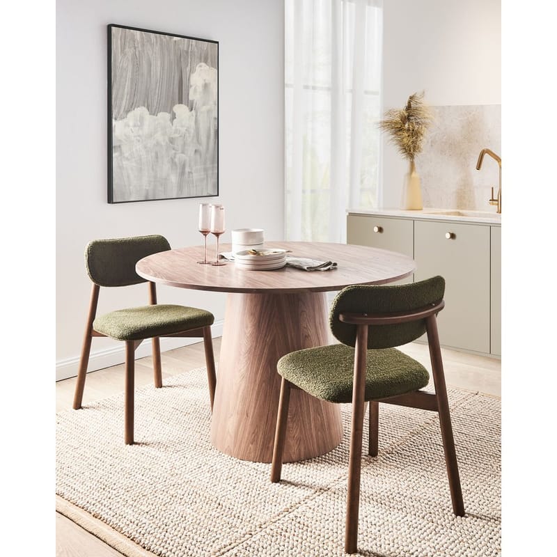 Spisestol Mills 2-pak - Brun, Grøn - Møbler - Stole & lænestole - Spisebordsstole & køkkenstole