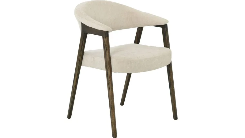 Spisestol NFG EDDA 2-pak creme/brunlackad ek, creme/brunlakeret eg
