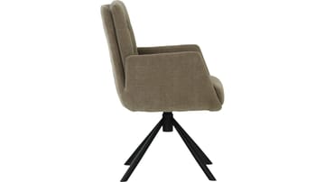 Spisestol NFG Remy 2-pak med drejefunktion Grå/beige - Grå/beige - Møbler - Stole & lænestole - Spisebordsstole & køkkenstole