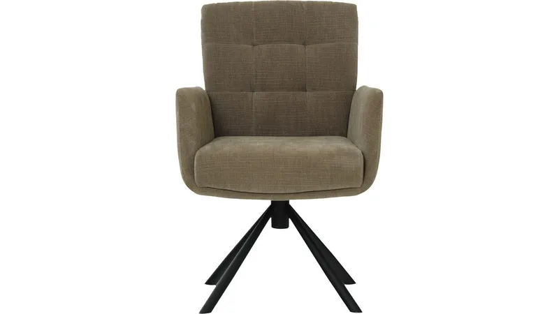 Spisestol NFG Remy 2-pak med drejefunktion Grå/beige - Grå/beige - Møbler - Stole & lænestole - Spisebordsstole & køkkenstole