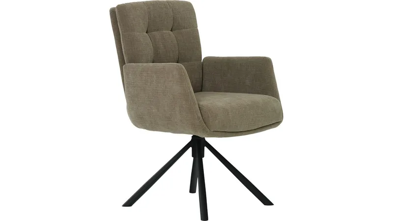 Spisestol NFG Remy 2-pak med drejefunktion Grå/beige, Grå/beige