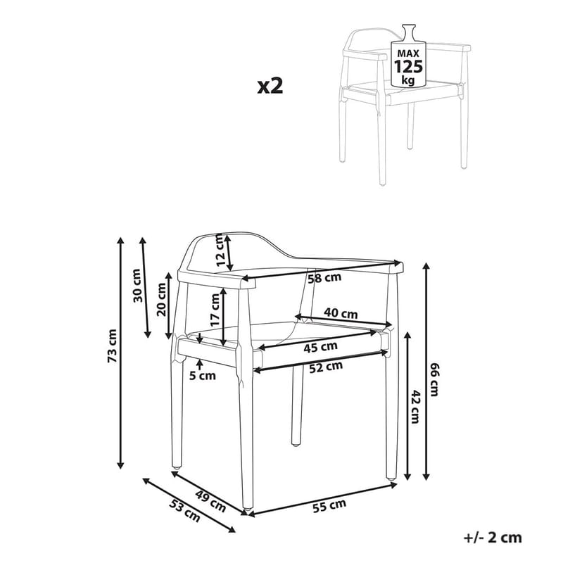 Spisestol Oakdale 2-pak - Møbler - Stole & lænestole - Spisebordsstole & køkkenstole