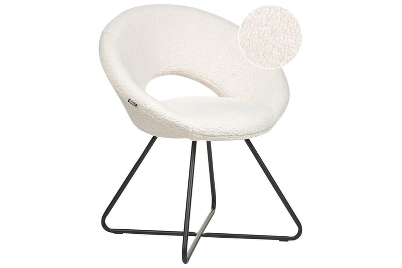 Spisestol Rachel, Hvid, Sort