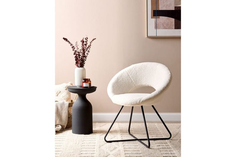 Spisestol Rachel - Hvid, Sort - Møbler - Stole & lænestole - Lænestole
