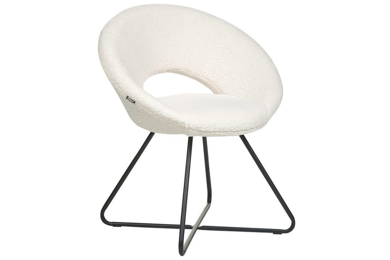 Spisestol Rachel - Hvid, Sort - Møbler - Stole & lænestole - Lænestole