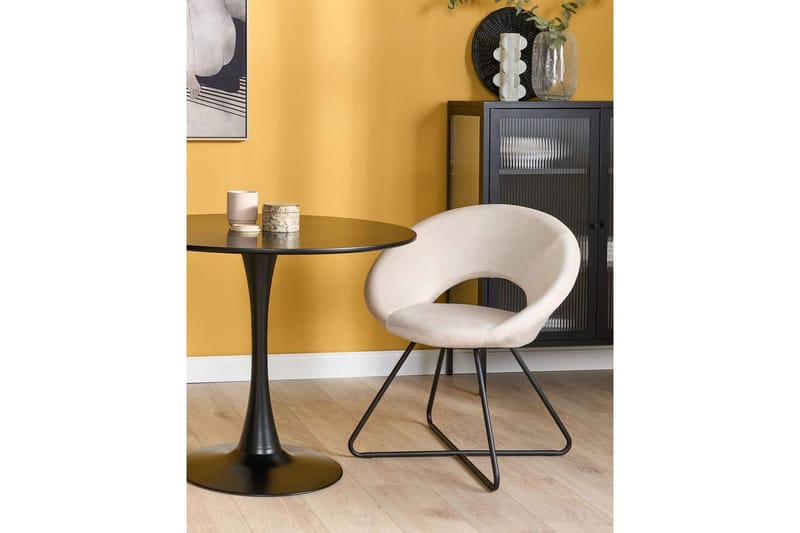 Spisestol Rachel - Off-white, Sort - Møbler - Stole & lænestole - Lænestole