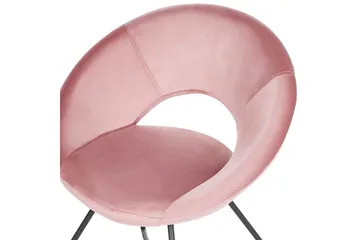Spisestol Rachel - Rosa, sort, Rosa, Sort - Møbler - Stole & lænestole - Spisebordsstole & køkkenstole
