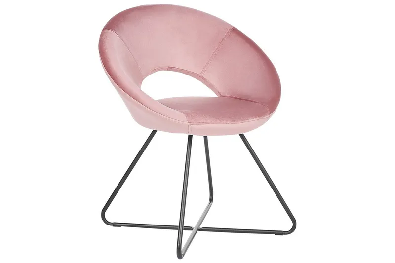 Spisestol Rachel, Rosa, sort, Rosa, Sort