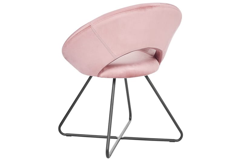 Spisestol Rachel - Rosa, sort, Rosa, Sort - Møbler - Stole & lænestole - Spisebordsstole & køkkenstole