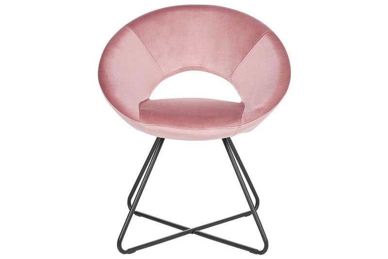 Spisestol Rachel - Rosa, sort, Rosa, Sort - Møbler - Stole & lænestole - Spisebordsstole & køkkenstole