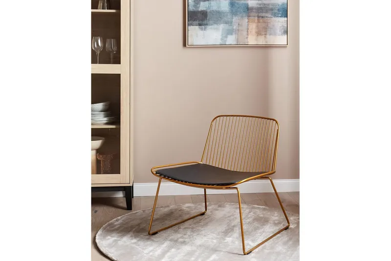 Spisestol Snorum - Guld, sort - Møbler - Stole & lænestole - Spisebordsstole & køkkenstole