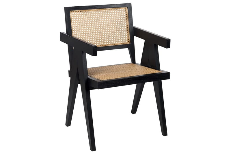 Spisestol Westbrook, Sort, lyst træ