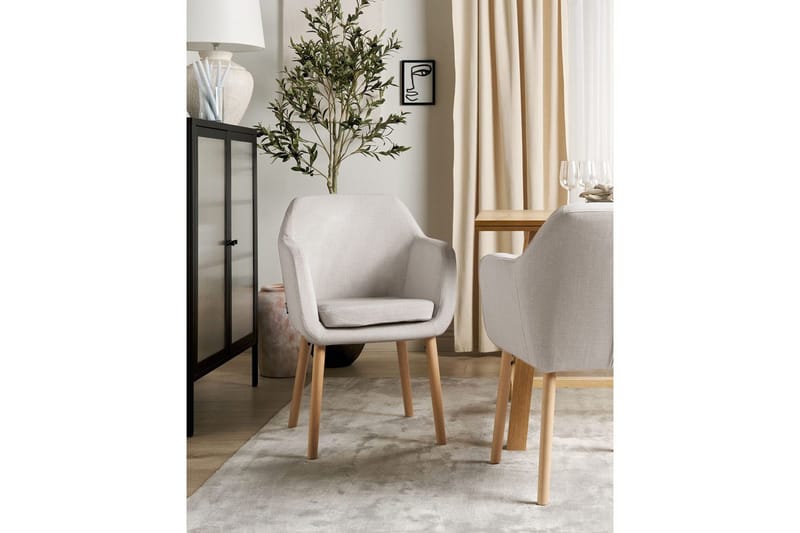 Spisestol Yorkville ll - Beige, lyst træ - Møbler - Stole & lænestole - Spisebordsstole & køkkenstole