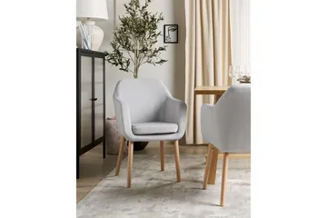 Spisestol Yorkville ll - Grå, lyst træ - Møbler - Stole & lænestole - Spisebordsstole & køkkenstole