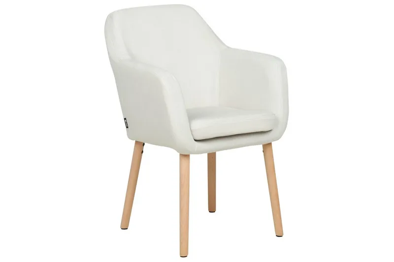 Spisestol Yorkville ll, Hvid, lyst træ