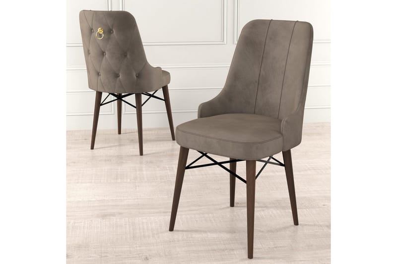 Spisestole Jandela Cappuccino / Brun - Cappuccino / Brun - Møbler - Stole & lænestole - Spisebordsstole & køkkenstole