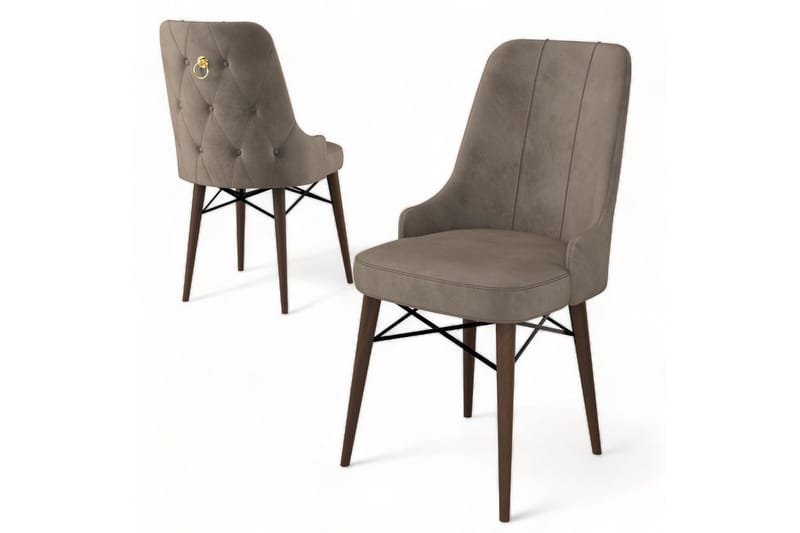 Spisestole Jandela Cappuccino / Brun - Cappuccino / Brun - Møbler - Stole & lænestole - Spisebordsstole & køkkenstole