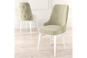 Spisestole Jandela Creme / Hvid - Creme / Hvid - Møbler - Stole & lænestole - Spisebordsstole & køkkenstole