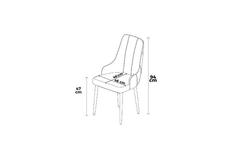 Spisestole Jebi Antracit / Sort - Antracit / Sort - Møbler - Stole & lænestole - Spisebordsstole & køkkenstole