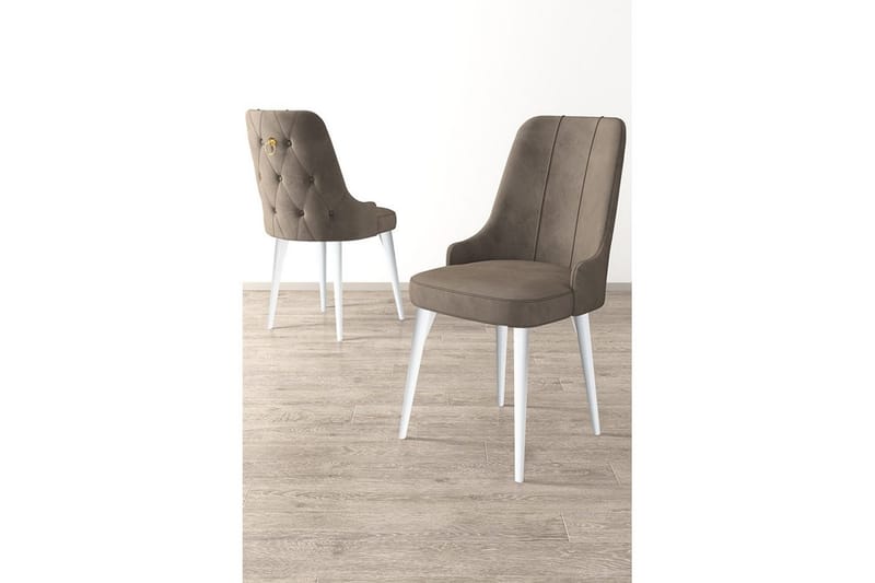 Spisestole Jebi Cappuccino / Hvid - Cappuccino / Hvid - Møbler - Stole & lænestole - Spisebordsstole & køkkenstole