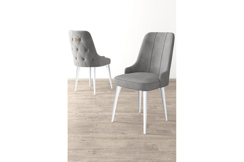 Spisestole Jebi Grå / Hvid - Grå / Hvid - Møbler - Stole & lænestole - Spisebordsstole & køkkenstole