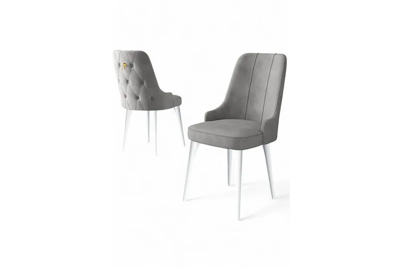 Spisestole Jebi Grå / Hvid, Grå / Hvid