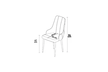 Spisestole Jebi Grå / sort - Grå / sort - Møbler - Stole & lænestole - Spisebordsstole & køkkenstole