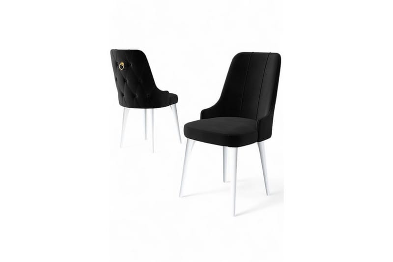 Spisestole Jebi Sort / Hvid - Sort / Hvid - Møbler - Stole & lænestole - Spisebordsstole & køkkenstole