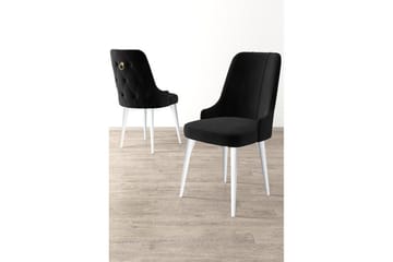 Spisestole Jebi Sort / Hvid - Sort / Hvid - Møbler - Stole & lænestole - Spisebordsstole & køkkenstole