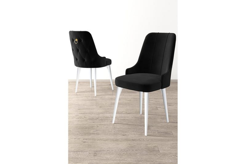 Spisestole Jebi Sort / Hvid - Sort / Hvid - Møbler - Stole & lænestole - Spisebordsstole & køkkenstole
