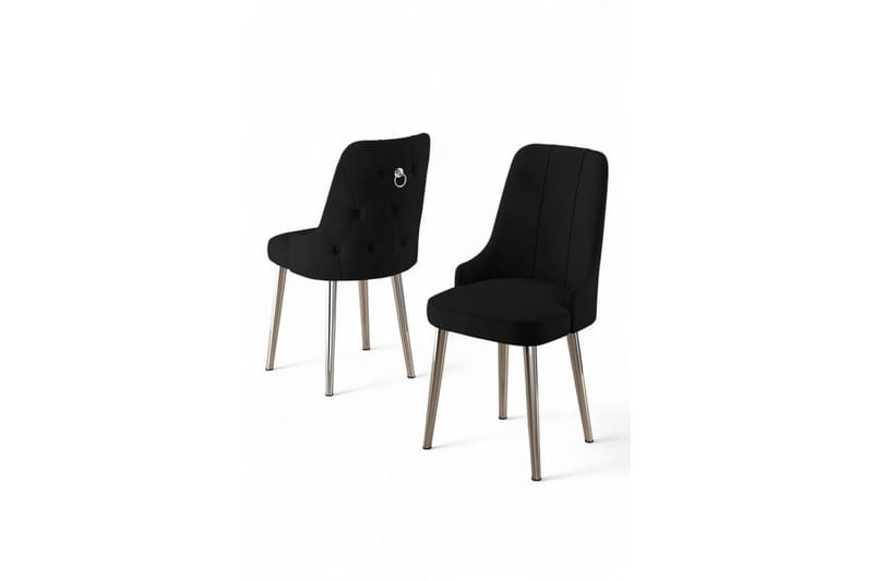 Spisestole Jebi Sort / Krom - Sort / Krom - Møbler - Stole & lænestole - Spisebordsstole & køkkenstole