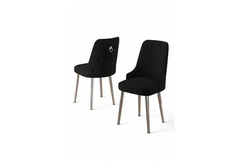 Spisestole Jebi Sort / Krom, Sort / Krom