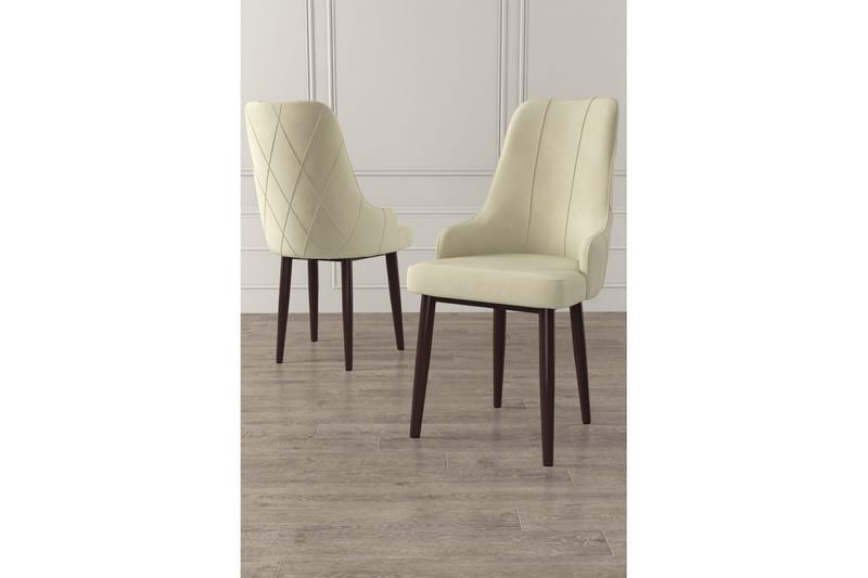 Spisestole Mobarkar Creme / Brun, Creme / Brun